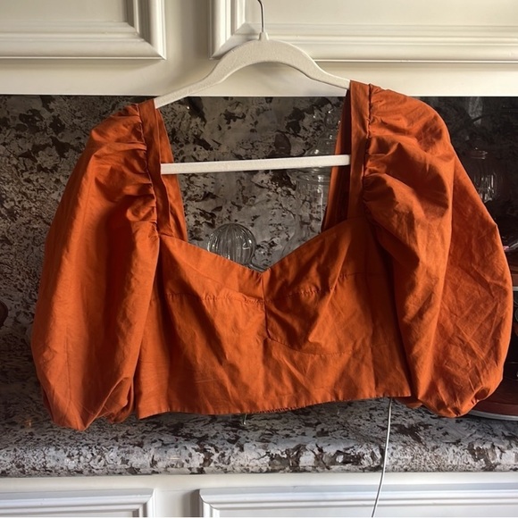 Farm Rio Cropped Mango Blouse - Picture 3 of 6